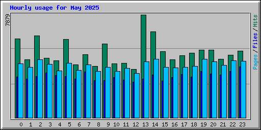 Hourly usage for May 2025